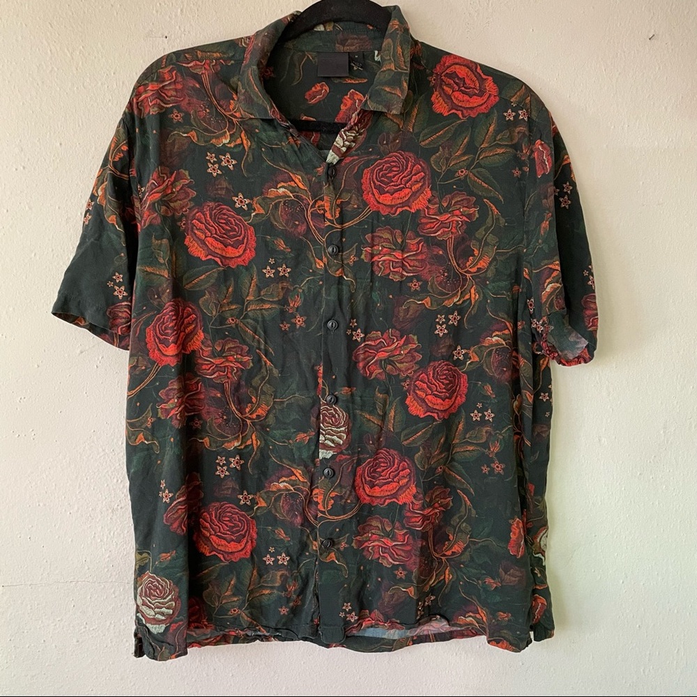 ASOS floral print button down shirt